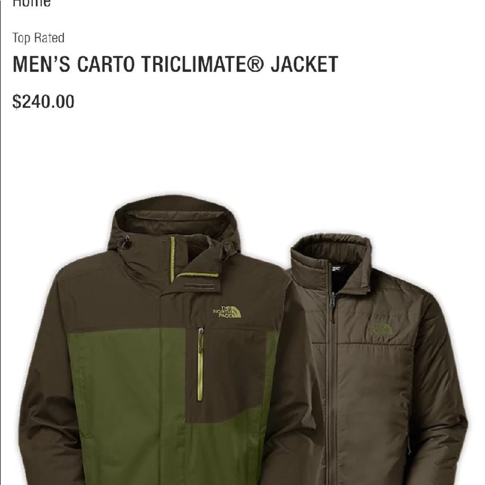 Men’s Carto Triclimate Northface Jacket
